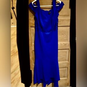 Royal Blue Off-Shoulder Maxi Dress